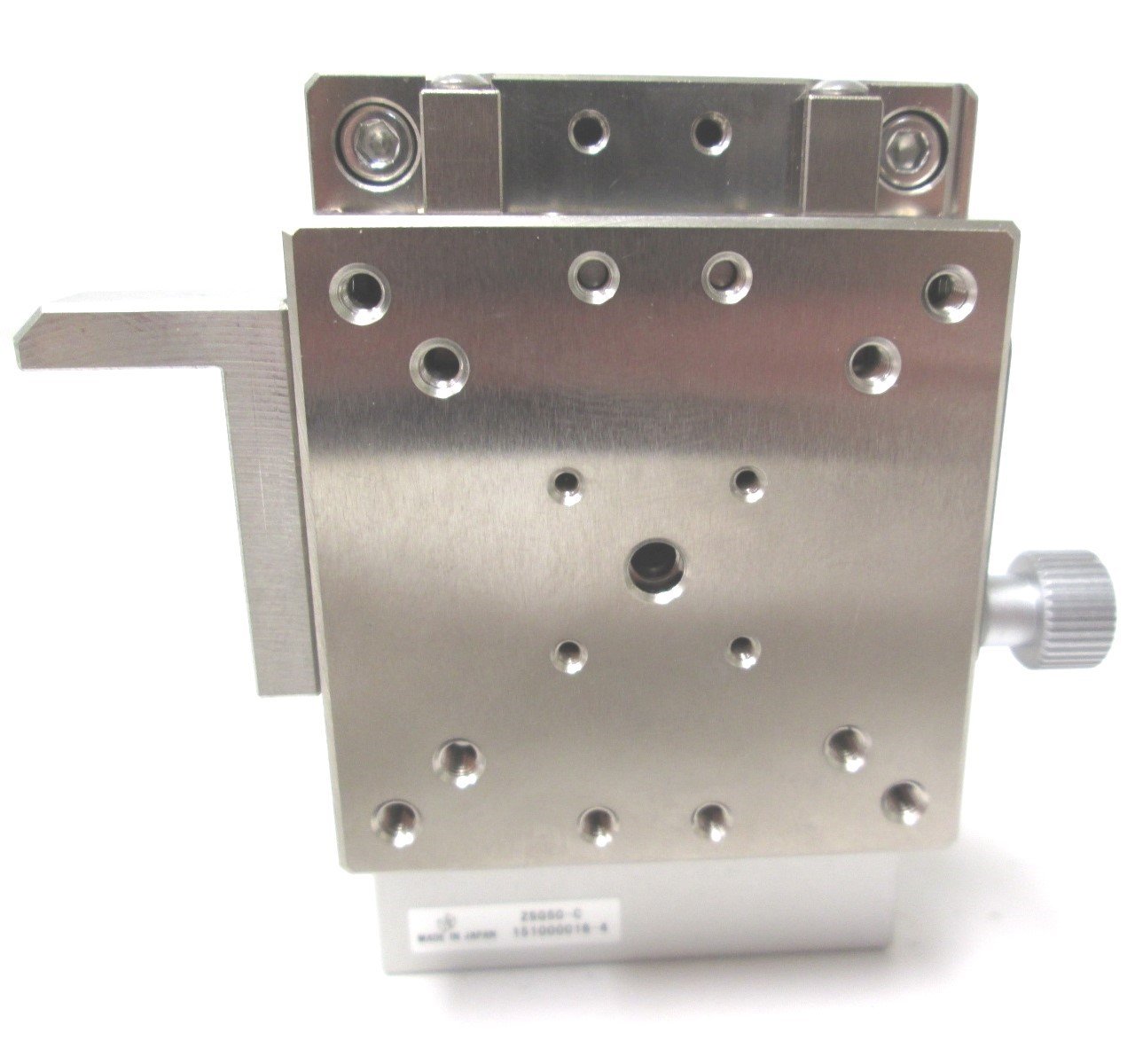 New Other Misumi ZSG50 Z-Axis Spring-Loaded Stage 20mm Travel 50mm x 50mm 49N w/ Lock Nut