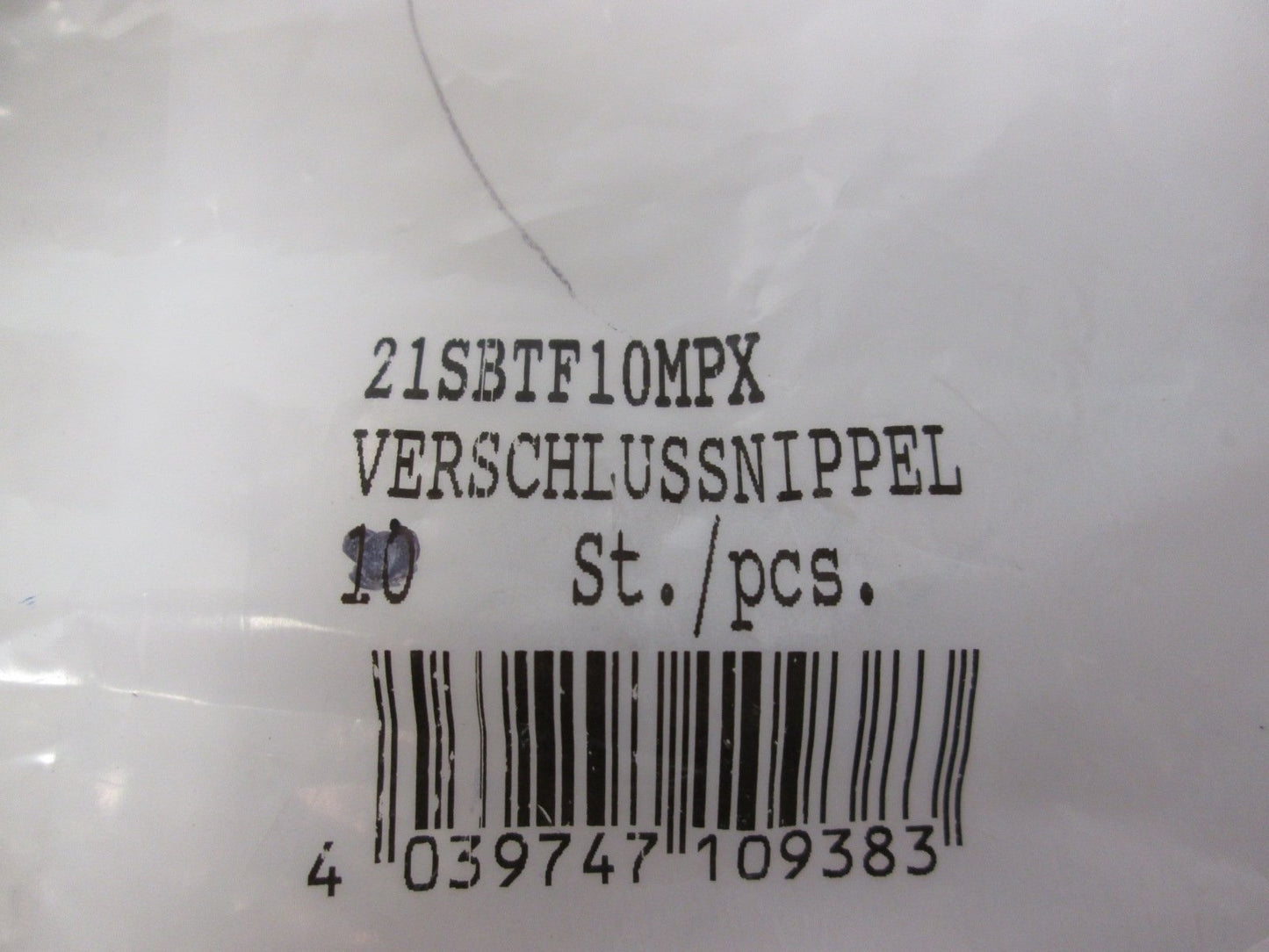 New Rectus 21SBTF10MPX Valved Plug 10mm Barbed Fitting to Quick-Connect Brass