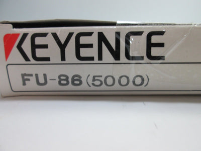 New Keyence FU-86 (5000) Transmissive Fiber Optic Unit, Fiber Dia: 1mm
