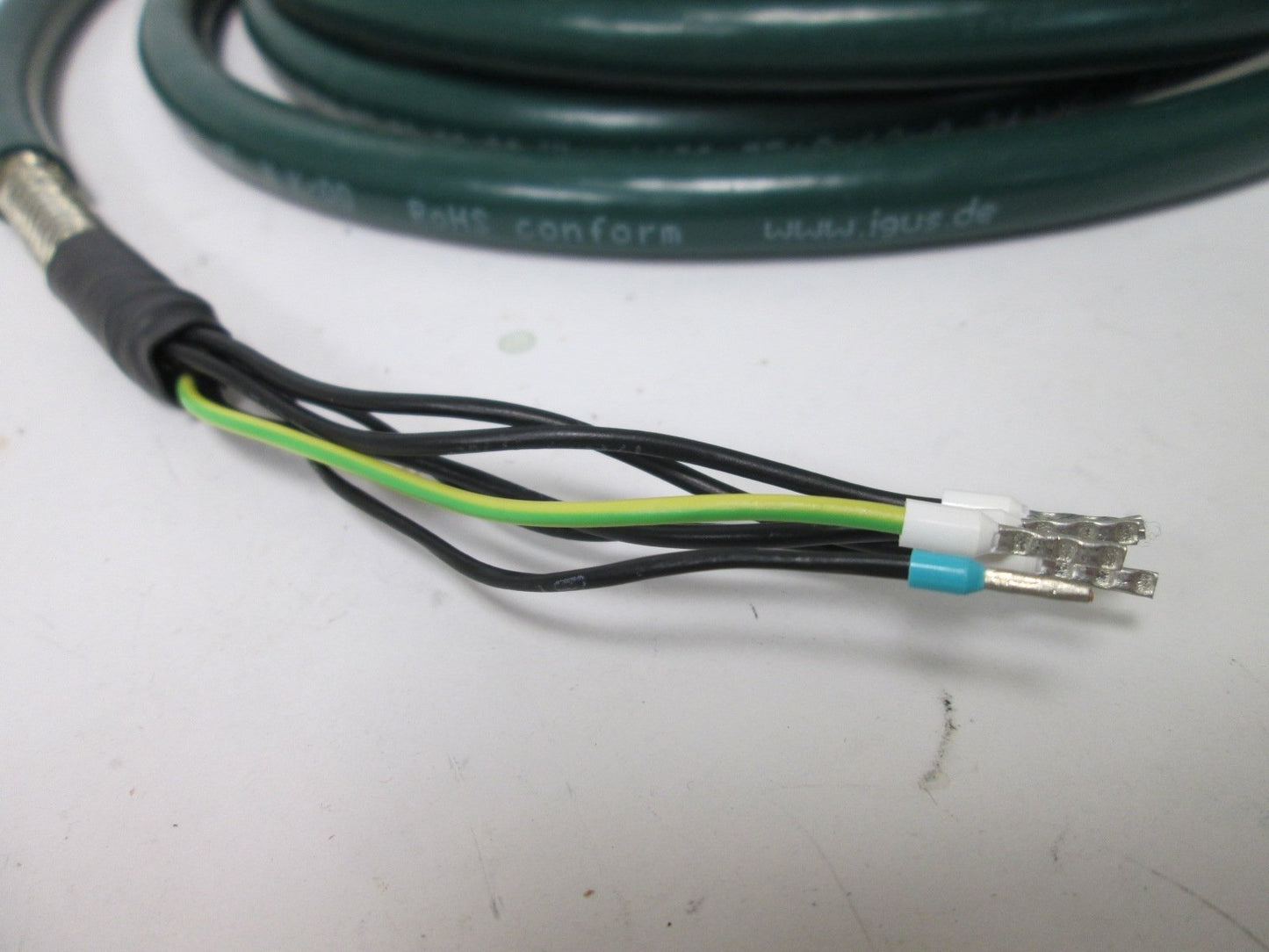 Used Igus PH-1A1-15 Servo Motor Power Cable, Length: 15', PS Connector - Flying Leads