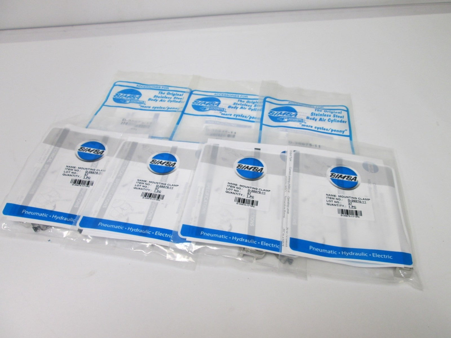 New Lot of 7 New Bimba D-35875-11 Cylinder Switch Mounting Hardware, Band: 1.25"