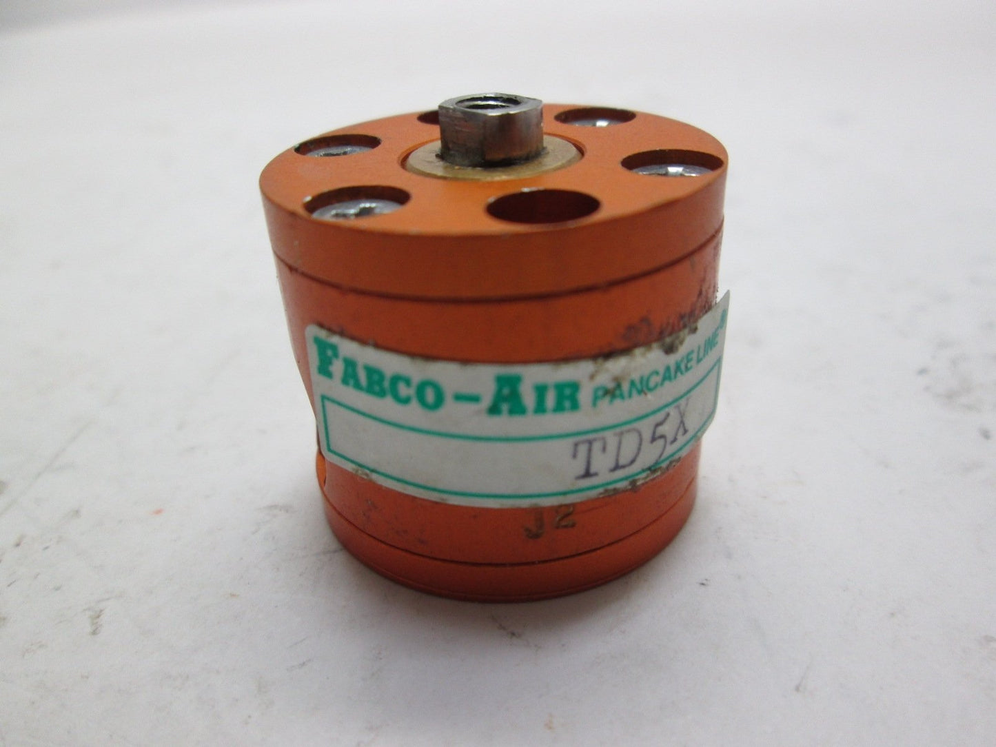 Used Fabco-Air TD5X Pancake Style Cylinder, 1/4" Stroke, Pressure: 250 PSI