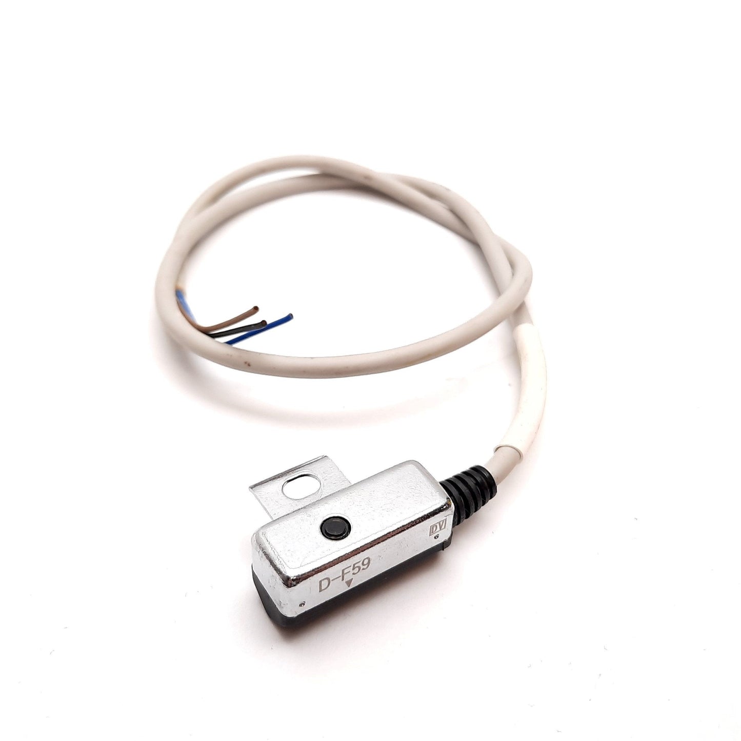 Used SMC D-F59 Solid State Switch, Tie-Rod Mounting, Voltage: 4.5-28VDC, Flying Leads