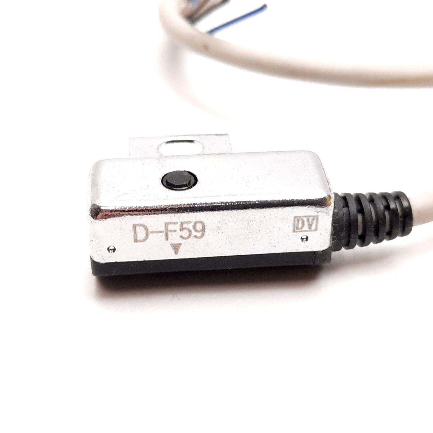 Used SMC D-F59 Solid State Switch, Tie-Rod Mounting, Voltage: 4.5-28VDC, Flying Leads