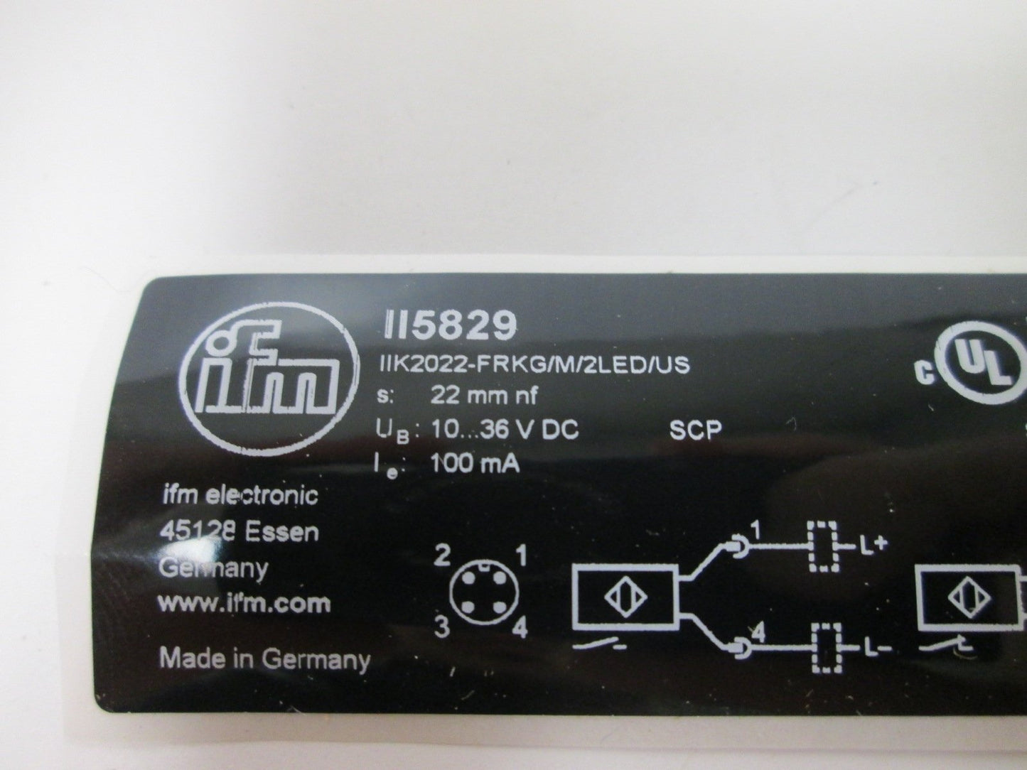 New IFM Efector II5829 Inductive Sensor, Voltage: 10-36VDC, Range: 22mm