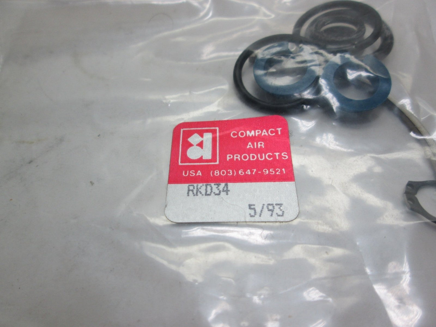 New Lot Of 12 Compact Air RKD34 Seal Kit For 3/4" Bore Cylinder, Complete