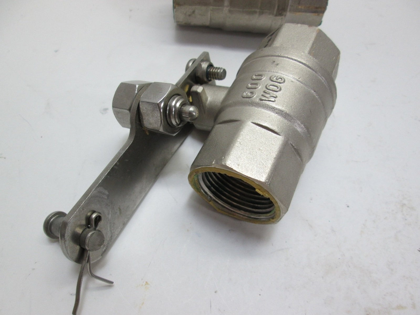 Used Lot Of 2 600W0G Ball Valves, Stainless Steel, 1" NPT, W/ Locking Handle
