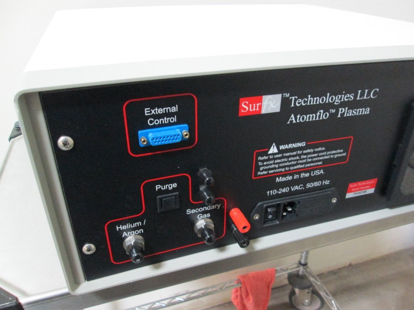 Used Surfx Atomflo T Atmospheric Plasma Generator Controller 27.12MHz 300W 110-240V