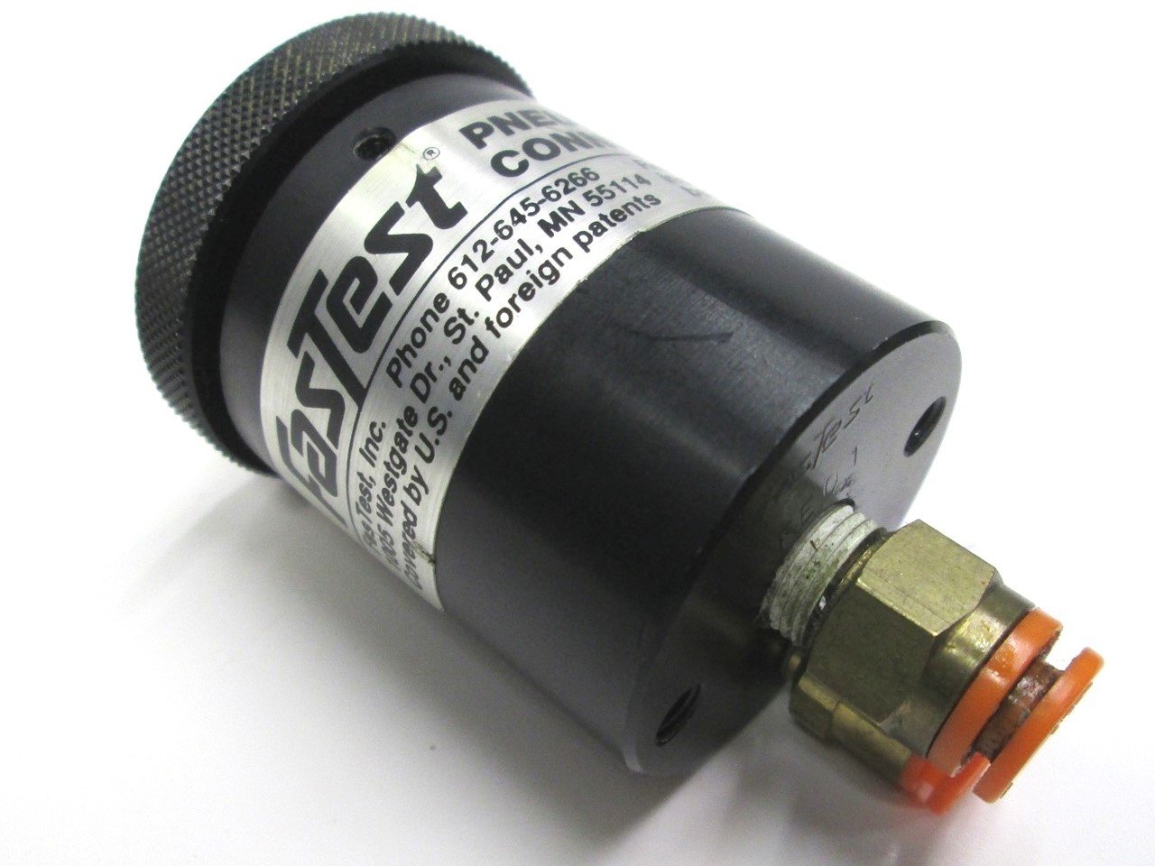 Used FasTest FE-01 External Pneumatic Quick Connector 60-90PSI Pilot 1/8"NPT, 500PSI
