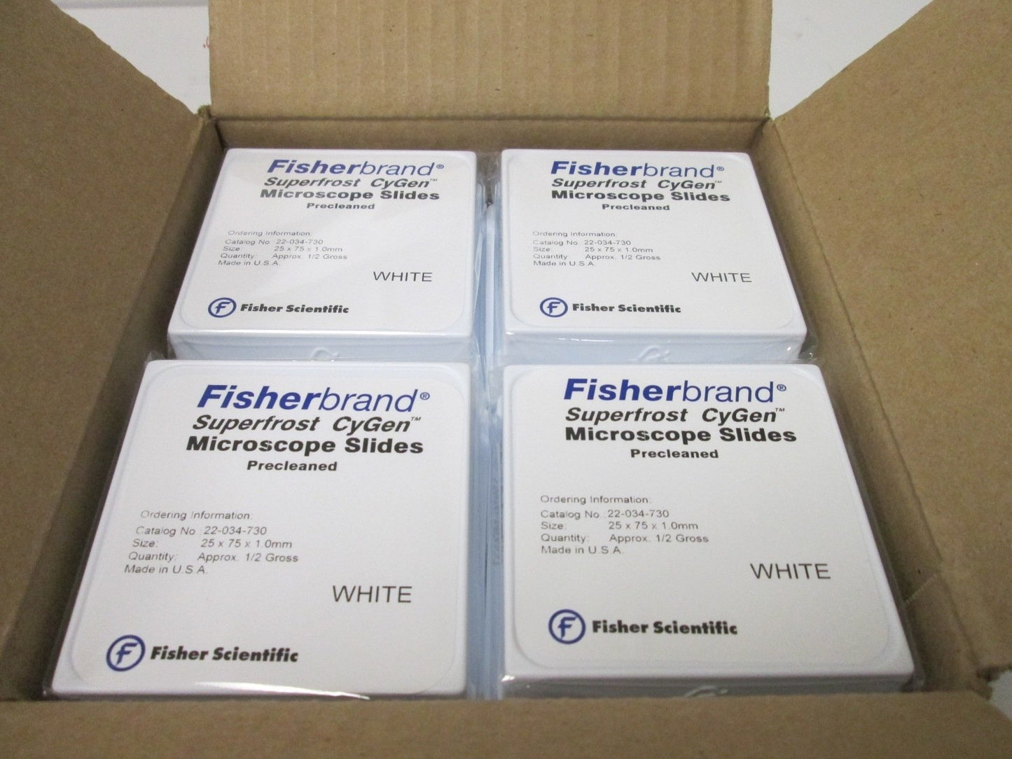 New Lot of 1440 Fisherbrand 22-034-730 Superfrost Microscope CyGen Slides