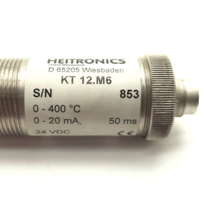 Used Heitronics KT-12.M6 Infrared Radiation Pyrometer, 0-400øC to 0-20mA, 24VDC
