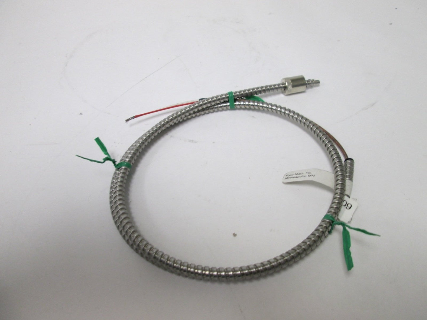 Used Pyro-Matic PCJ0G-I00G-E036B Thermocouple, Cable Length: 40", 2-Wire