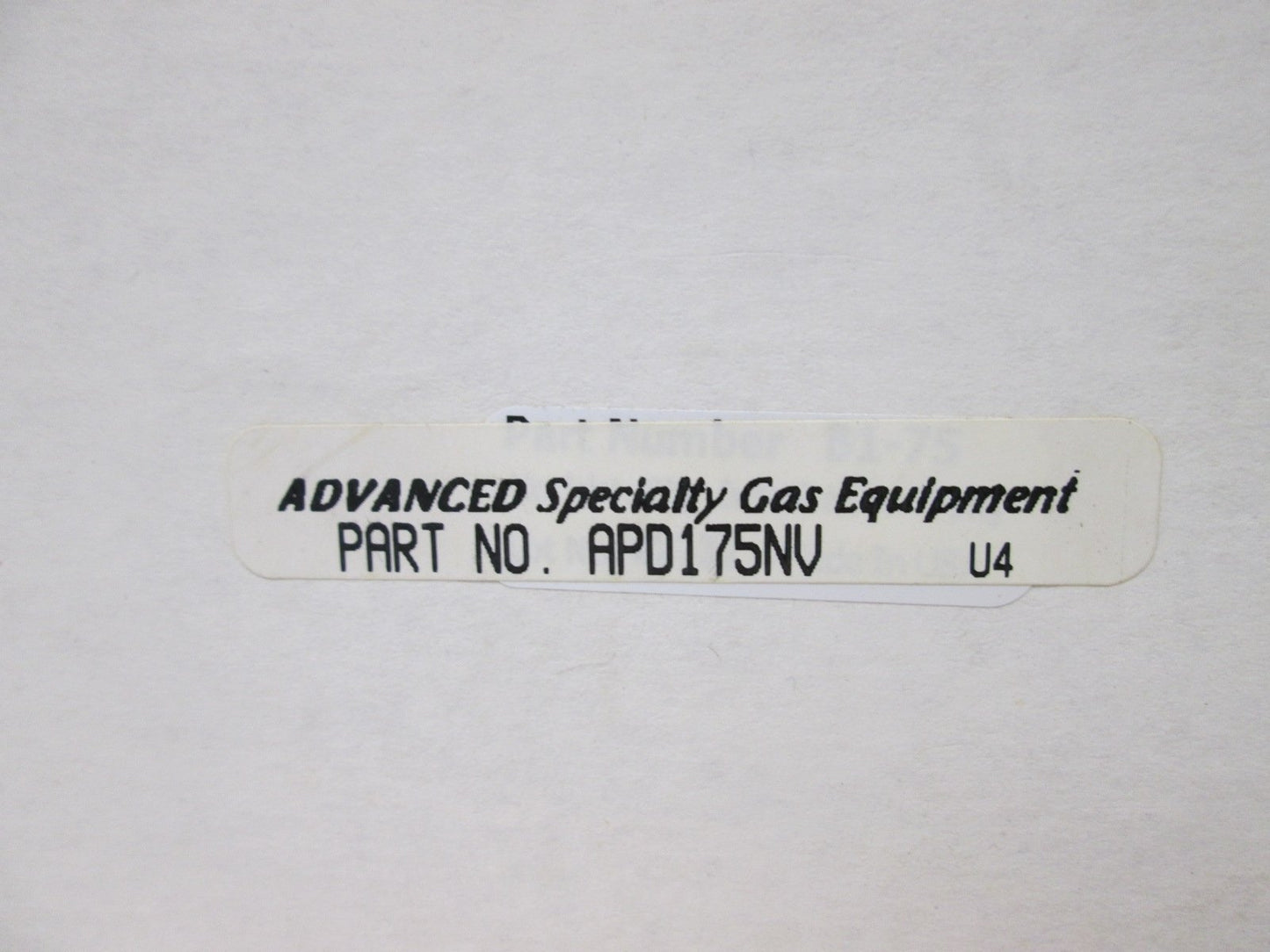 New Advanced B1-75 APD175NV Gas Regulator, Max Inlet Pressure: 3000psi