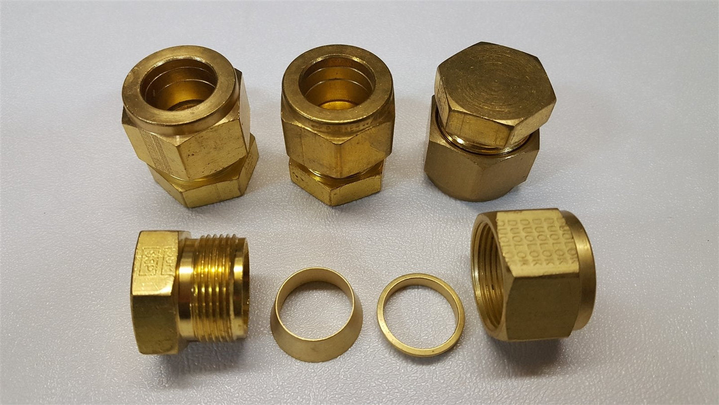 New – Open box Lot of -4- SSP Inst. Duolok IBD10CP Compression Fittings 5/8" Tube Cap Threaded