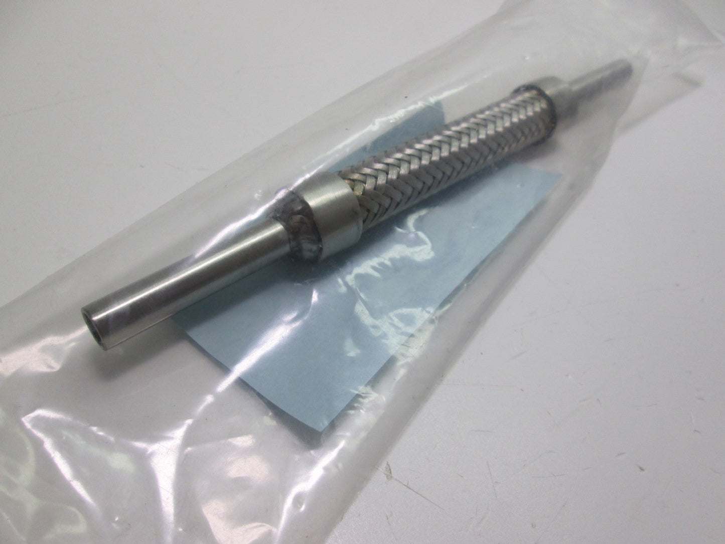 New 8" Braided Stainless Steel Flexible 0.65" Hose W/ 3/8" Tube Adapter Fittings