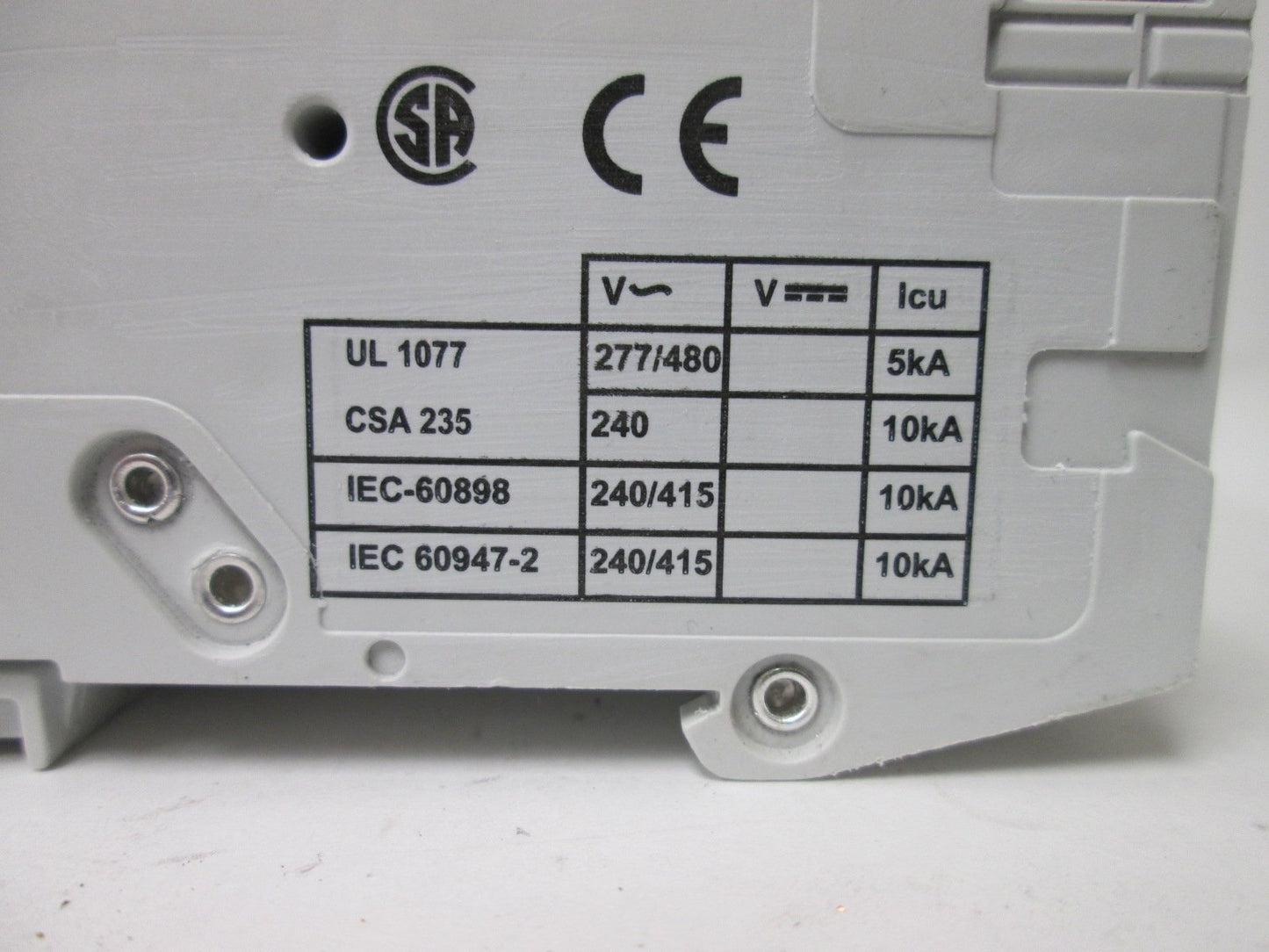 Used Cutler Hammer WMS3C07 Circuit Breaker, 3-Pole, Rating: 415VAC 7A, DIN Rail Mount