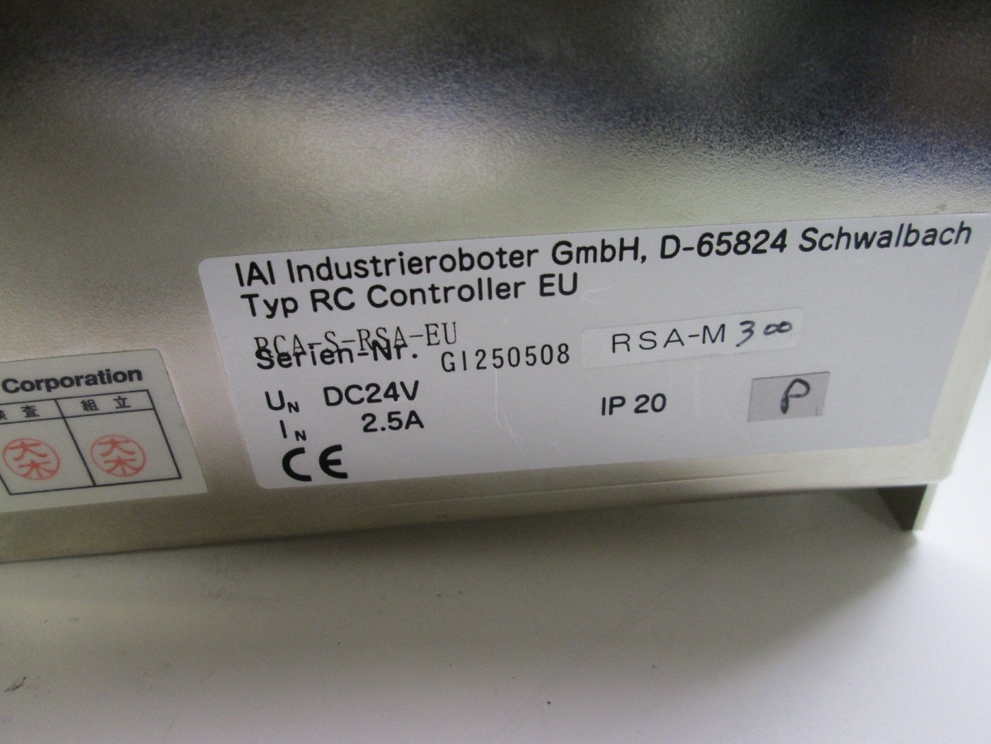 Used IAI Robo Cylinder RCA-S-RSA-EU Linear Cylinder Controller 24VDC DC Input @ 2.5A