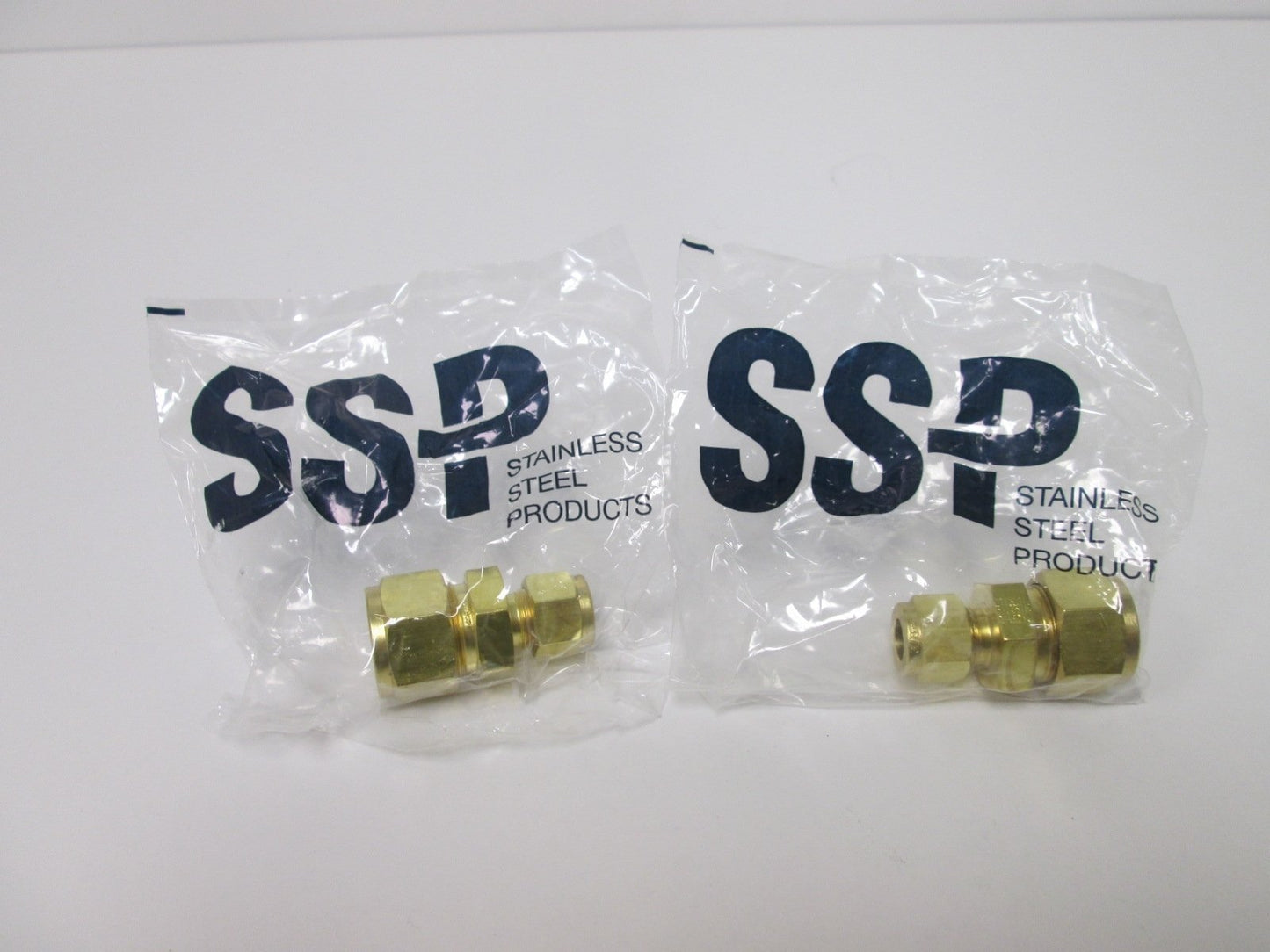 New Lot of 2 SSP IBD10RU6 Compression Unions, 5/8" to 3/8", Material: Brass