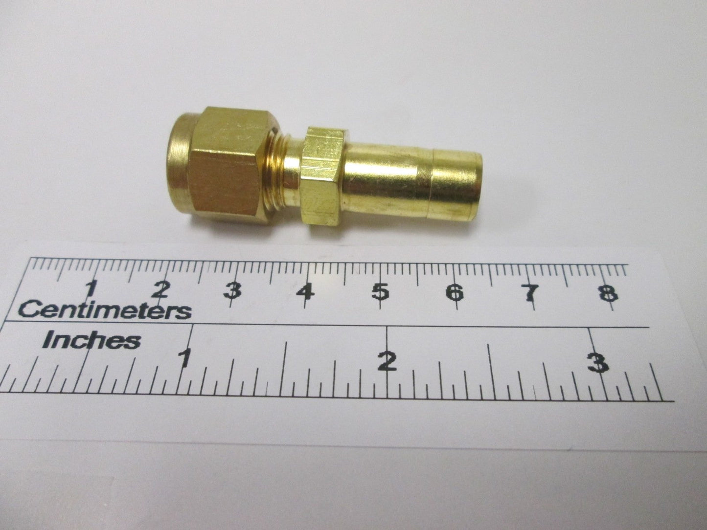 New Lot of 10 SSP IBD4R6 Tube Stub Adapters, 1/4" Tube to 3/8" Stub, Brass