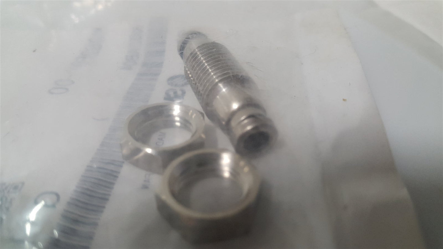 New – Open box Lot of -2- SMC KQG2E03-00 Bulkhead Union Push-In 5/32" Tube Size Stainless Steel