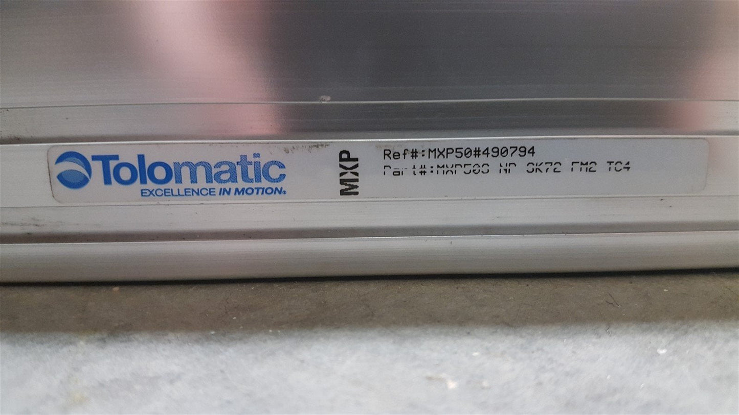 Used Tolomatic MXP50 Band Cylinder 2"-Bore Solid-Bearing 3/8"-NPT 72"-Stroke *Leak*