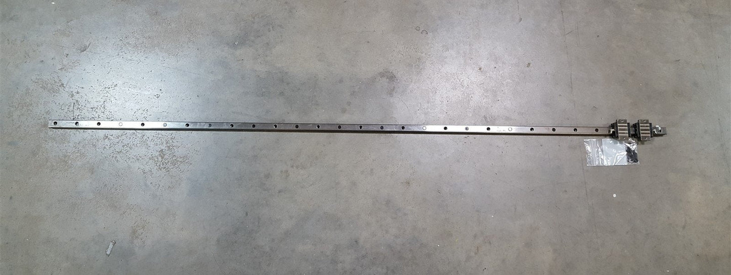 Used MiSUMi SVWT28 Linear Bearing Guide 2-Block w/Rail 1720mm x 20mm x 15.5mm