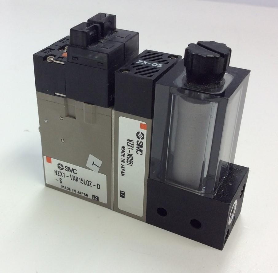 Used SMC NZX1-VAK15LOZ-D-S Vacuum Valve Solenoid Modular Sub-Assembly System 24VDC DC