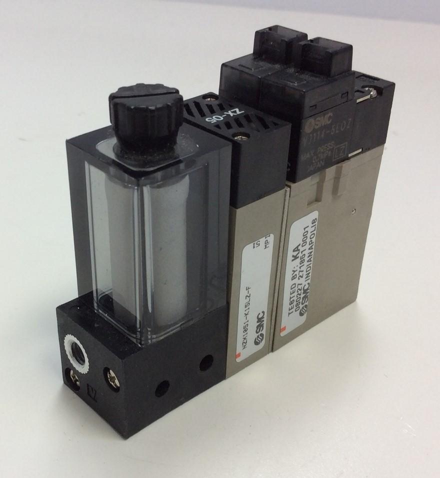 Used SMC NZX1-VAK15LOZ-D-S Vacuum Valve Solenoid Modular Sub-Assembly System 24VDC DC