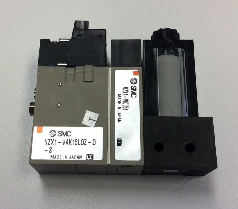 Used SMC NZX1-VAK15LOZ-D-S Vacuum Valve Solenoid Modular Sub-Assembly System 24VDC DC