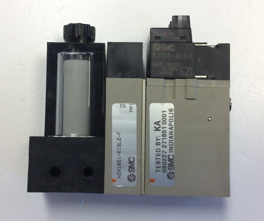 Used SMC NZX1-VAK15LOZ-D-S Vacuum Valve Solenoid Modular Sub-Assembly System 24VDC DC