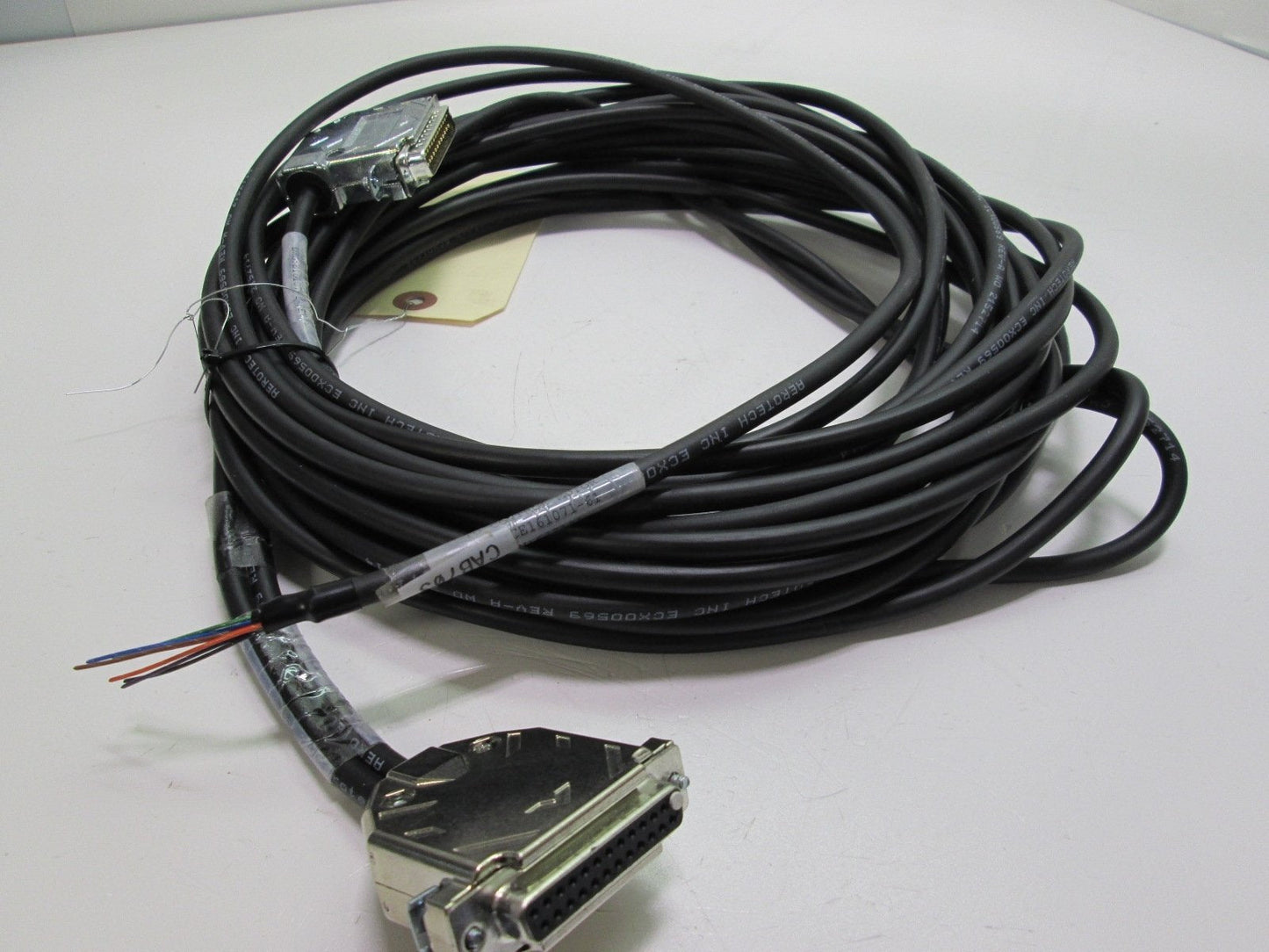 Used Aerotech CE161071-61 Configured Motor Cable 25' Length Flying Lead