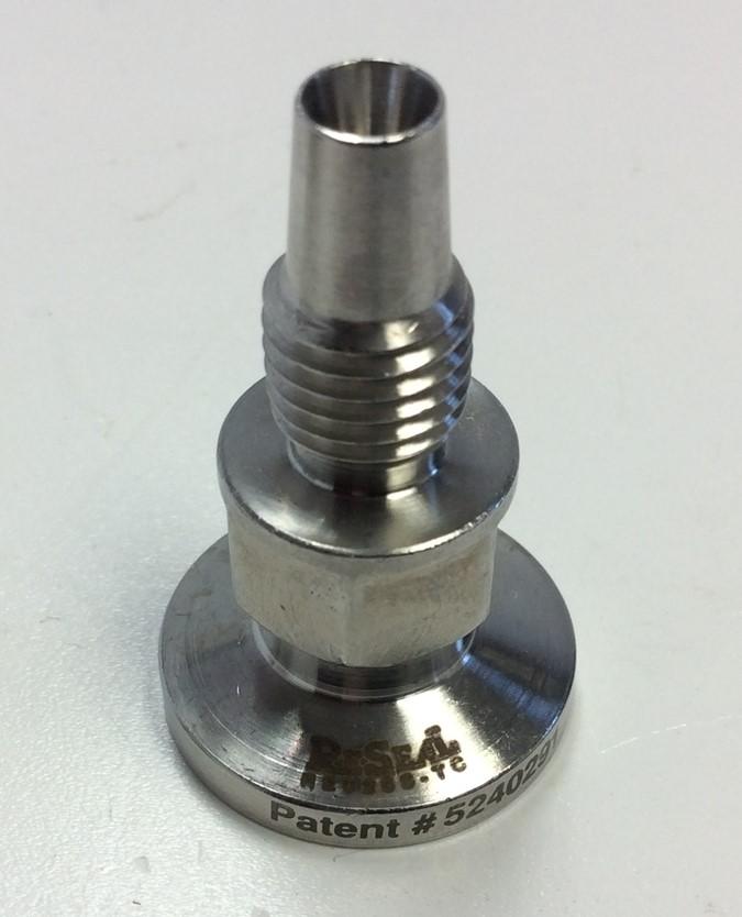 Used Lot of 4 RE025S Stainless Steel Sanitary Couplings 0.985" Flange OD 0.31" Barb