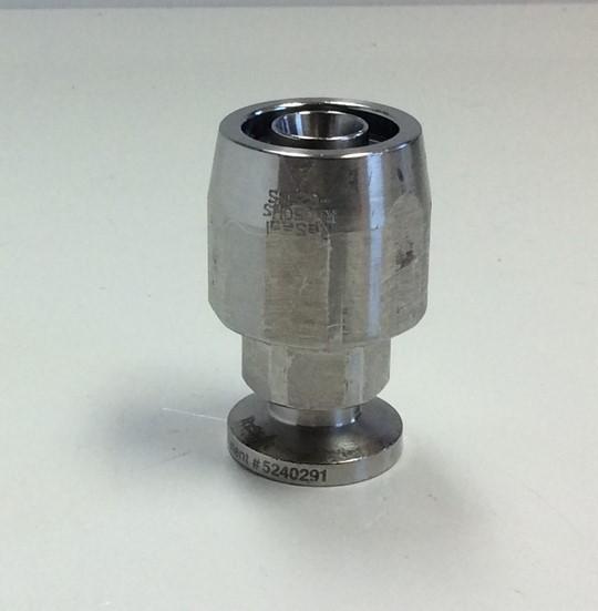 Used ReSeal RE050S-TC Sanitary Stainless Steel Coupling 0.50" ID Tubing Fitting