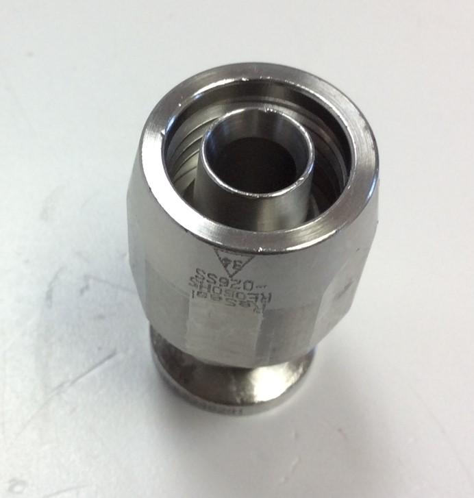 Used ReSeal RE050S-TC Sanitary Stainless Steel Coupling 0.50" ID Tubing Fitting
