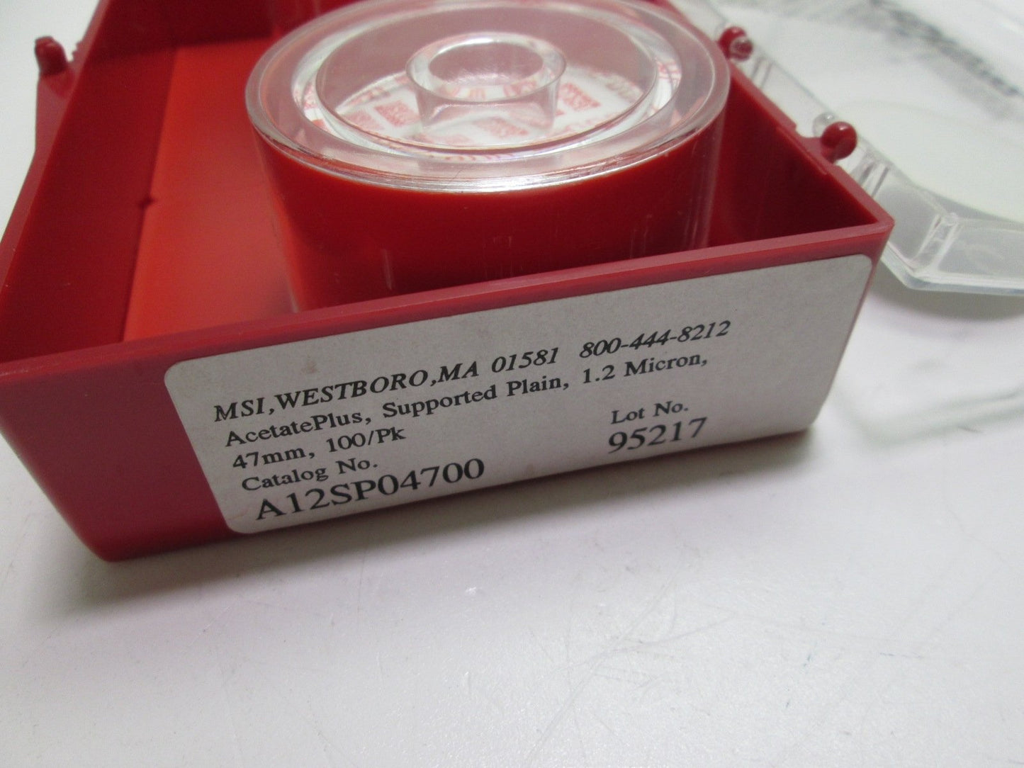 New – Open box Lot of 96 Micron Separations MSI A12SP04700 1.2 Micron 47 mm AcetatePlus Filters