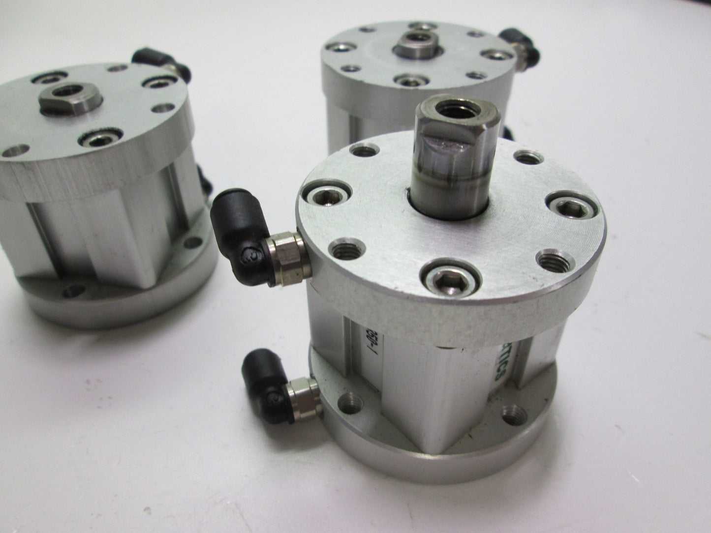 Used Lot of 3 Numatics R3CG-00I1A-AAA4 Pancake Style Pneumatic Air Cylinders 0.500"