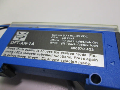 Used Automation Direct DFT-AN-1A Fiber Amplifier10-30VDC DC, 1 Channel NPN, DIN Mount