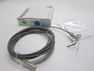 New Keyence EH-910 Shielded Fluoroplastic Cylindrical Sensor 0-2mm w/ Bracket