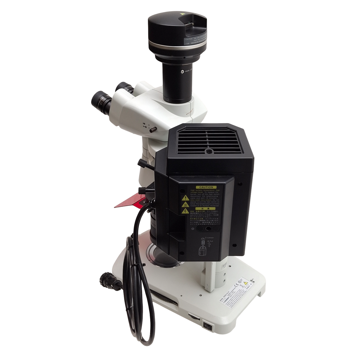 Used Olympus SZX16 Trinocular Fluorescence Microscope w/ Camera & Illuminated Stand