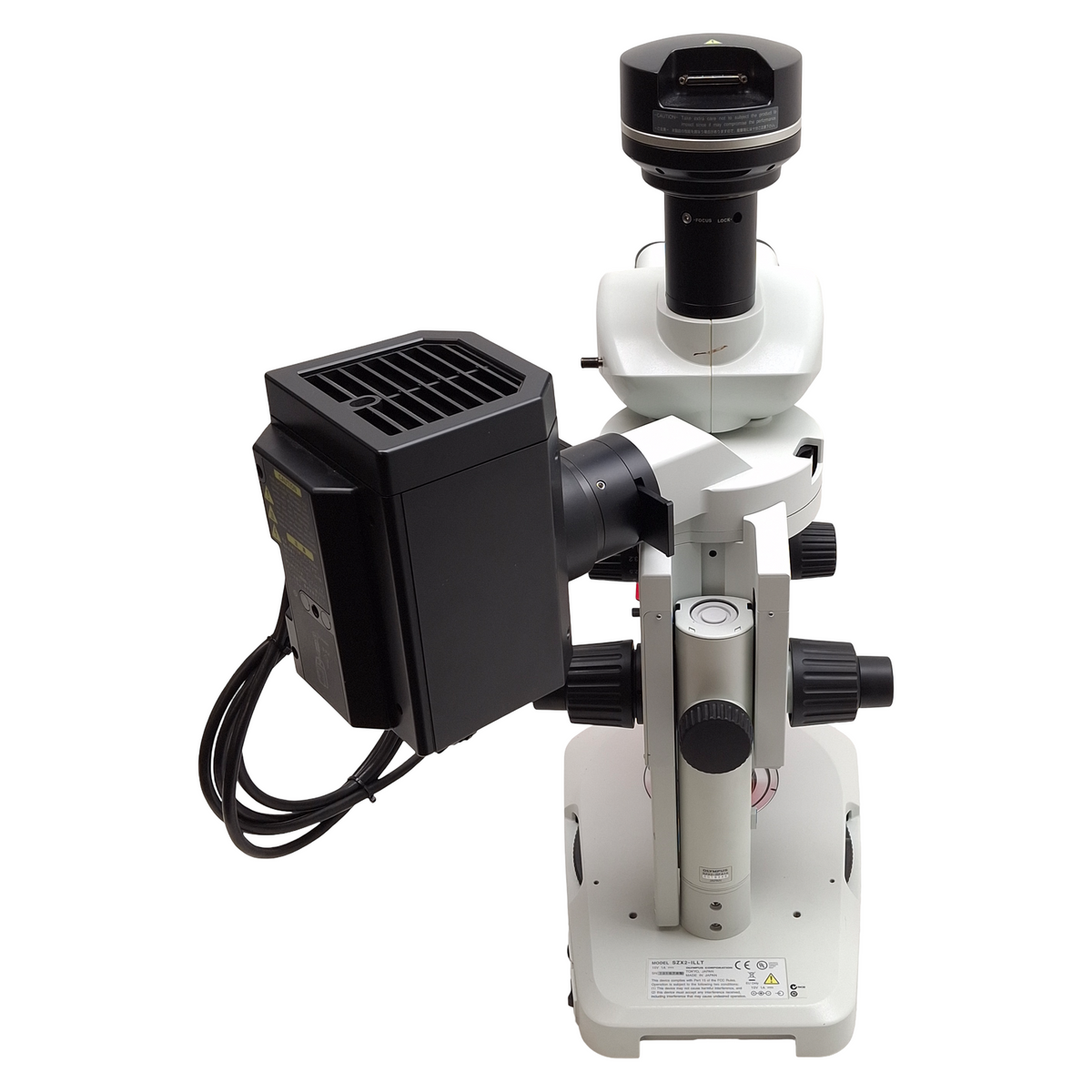 Used Olympus SZX16 Trinocular Fluorescence Microscope w/ Camera & Illuminated Stand