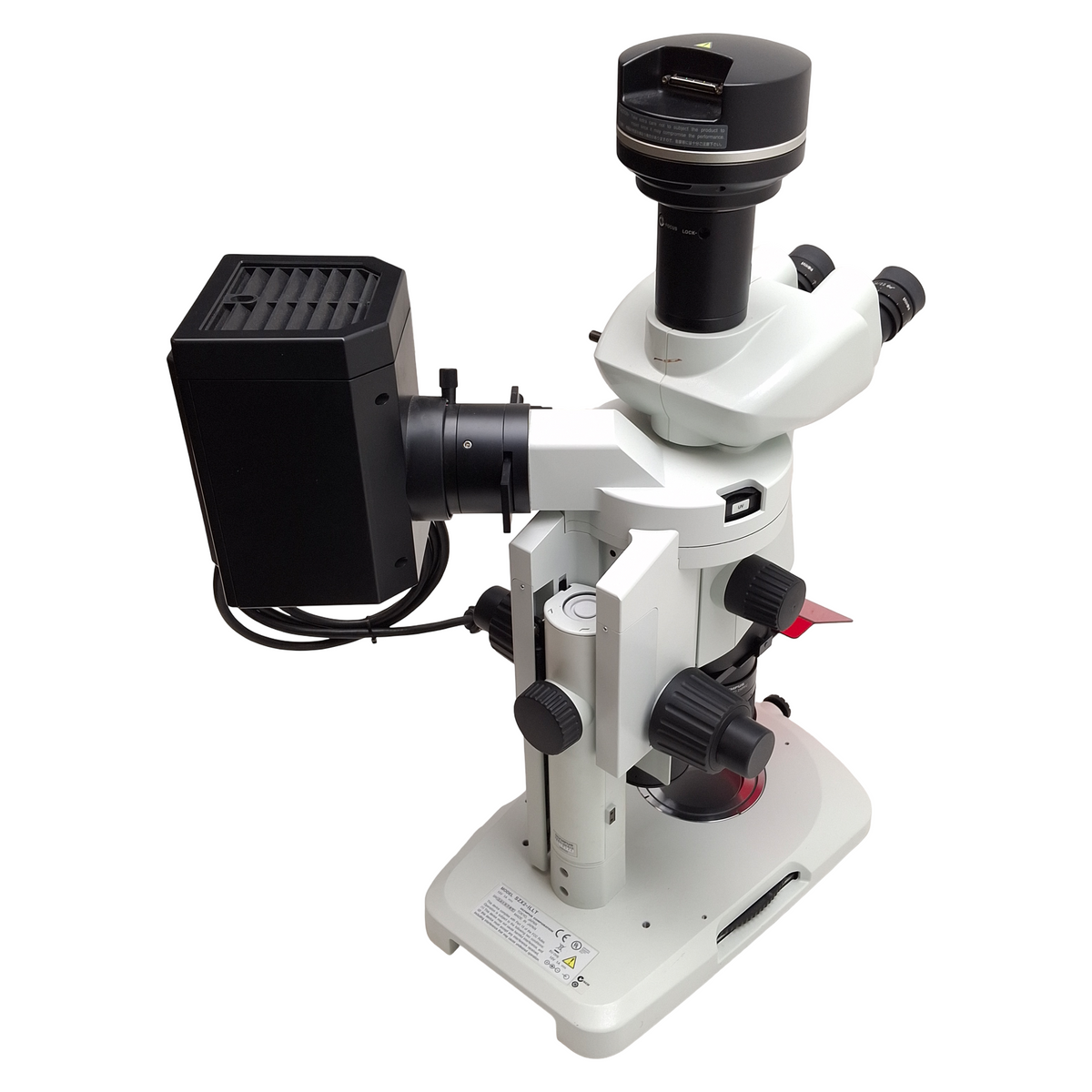 Used Olympus SZX16 Trinocular Fluorescence Microscope w/ Camera & Illuminated Stand