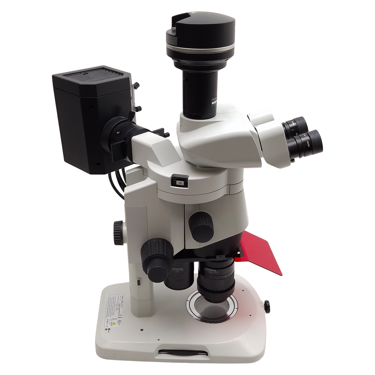 Used Olympus SZX16 Trinocular Fluorescence Microscope w/ Camera & Illuminated Stand