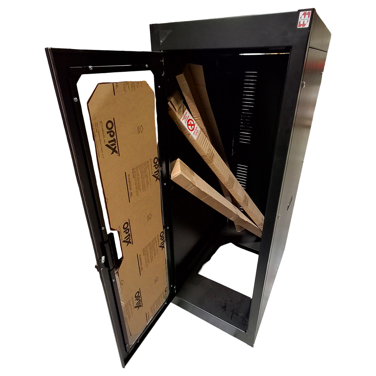 New – Open box Hammond Manufacturing C2F195636BK1 Electrical Cabinet Assembly Black 32U, 1500lb