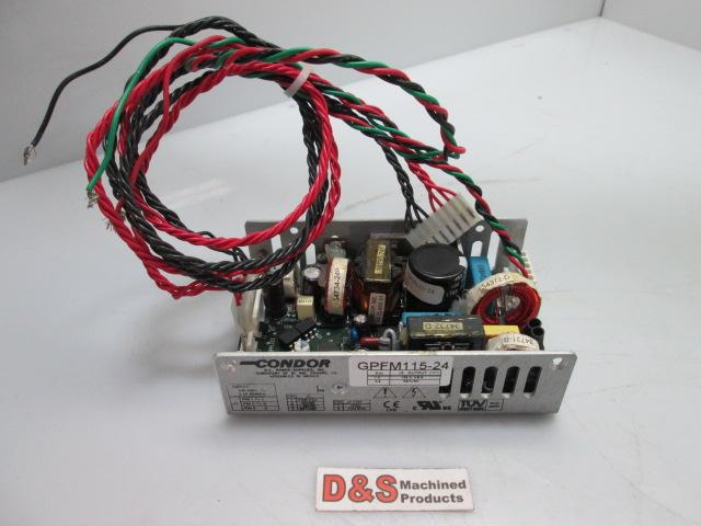 Used Condor GPFM115-24 DC Power Supply 100-240V ~ 2.3A 50/60Hz