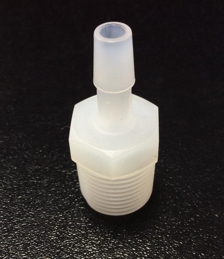 New – Open box Lot of 18 Nylon Hex Barb Pipe Fittings 3/8" NPT Male to 1/4" Diameter Barb