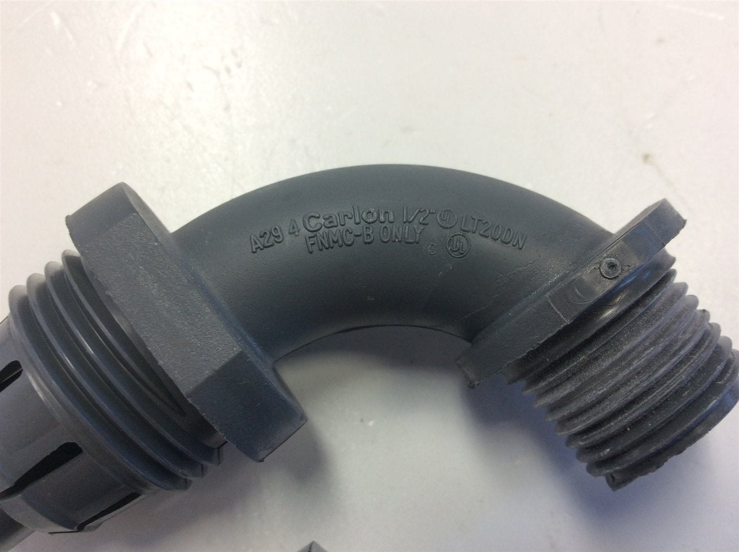 New – Open box Lot of 9 Carlon LT20DN A292 Non-Metallic 1/2" 90 Degree Liquid Tight Fittings