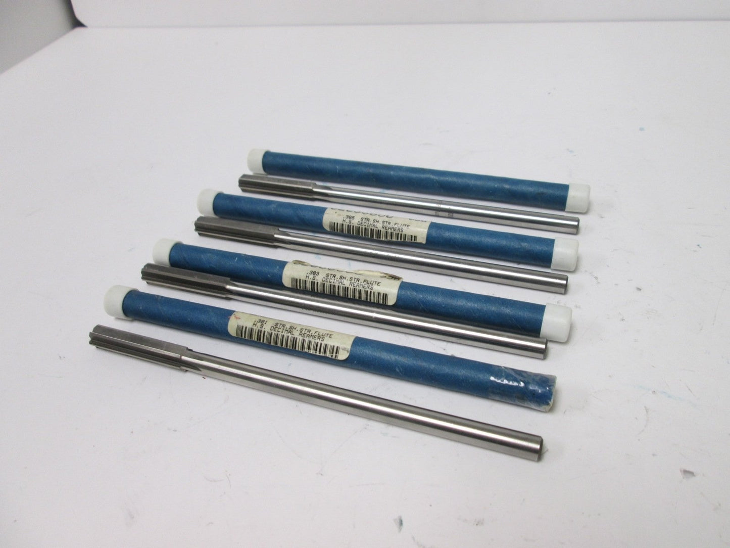 Used Lot of 4 FYR Macedonia Decimal Reamers, .3810 .3830 .3850 .3920, Straight Flute