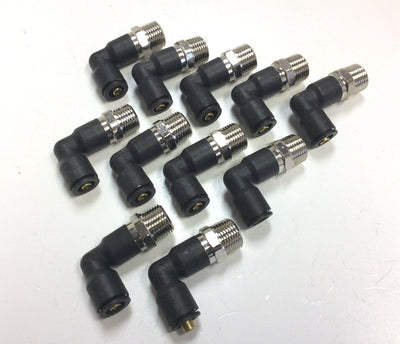 New – Open box Lot of 11 Legris 3129 60 18 Extended 3/8" Tube Elbow To Male 3/8" NPT, 290 PSI