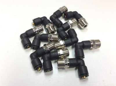 New – Open box Lot of 11 Legris 3129 60 18 Extended 3/8" Tube Elbow To Male 3/8" NPT, 290 PSI