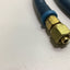 Used Swagelok PB4 1/4" Flame Resistant Hose w/1/4" Brass Compression Fittings, 8 feet